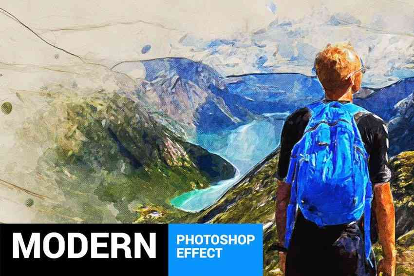 Modernum - Nghệ thuật màu nước Photoshop Action