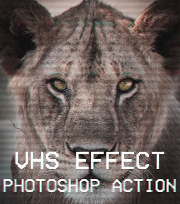 Hiệu ứng VHS Photoshop Action cho các bức ảnh cổ điển