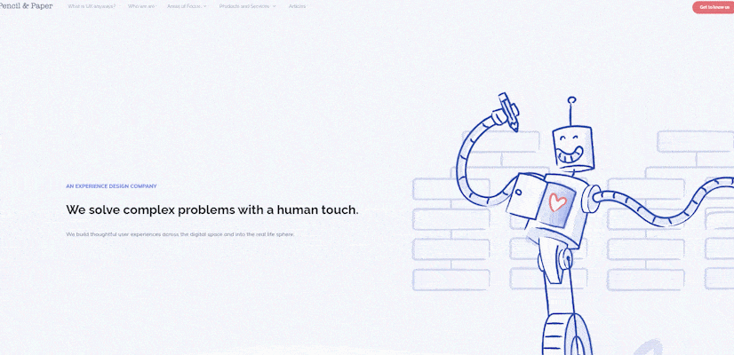 Thiết kế trang web PencilandPaper 2021 - Phong cách làm bằng tay