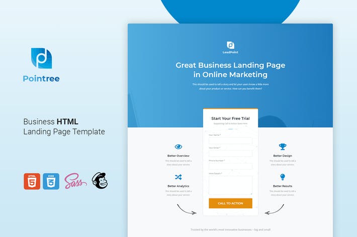 100pic pointree business html landing page template 92TTBFJ HHfrvMCQ 11 14