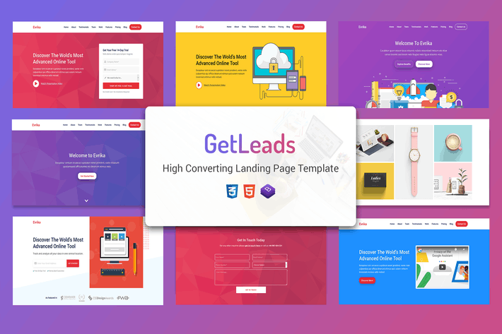 100pic getleads marketing html landing page template VCWC5JN sqyNxpe1 11 18