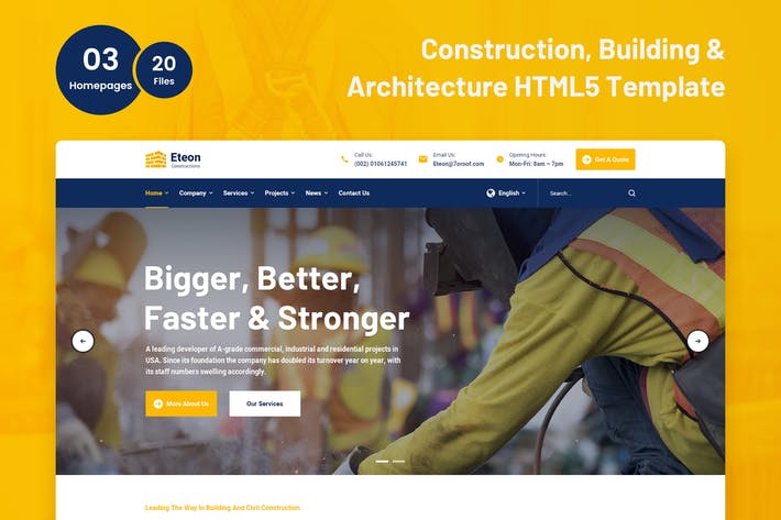 100pic eteon construction and building html5 template WK2RRVK H0XSWADs 11 09