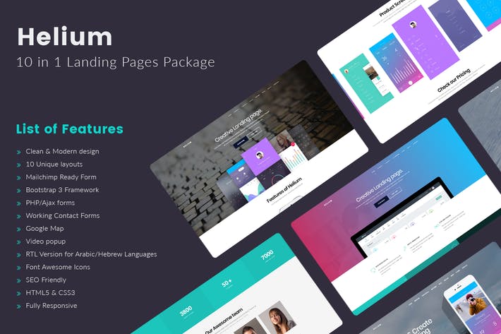 100pic helium QlYgjApw in 1 landing pages html template HU83R4C 2016 05 02
