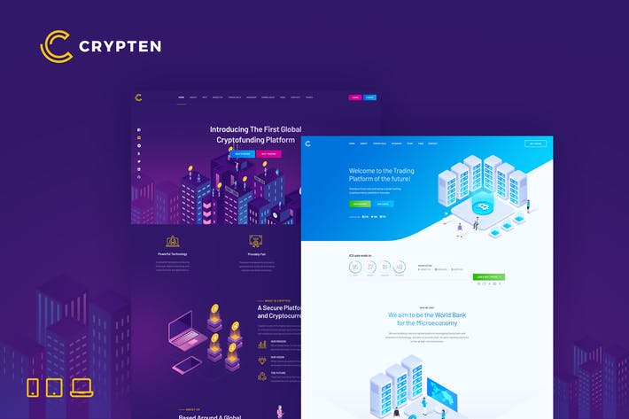 100pic crypten cryptocurrency ico html template 8DAUR92 lHWU9Zny 06 29