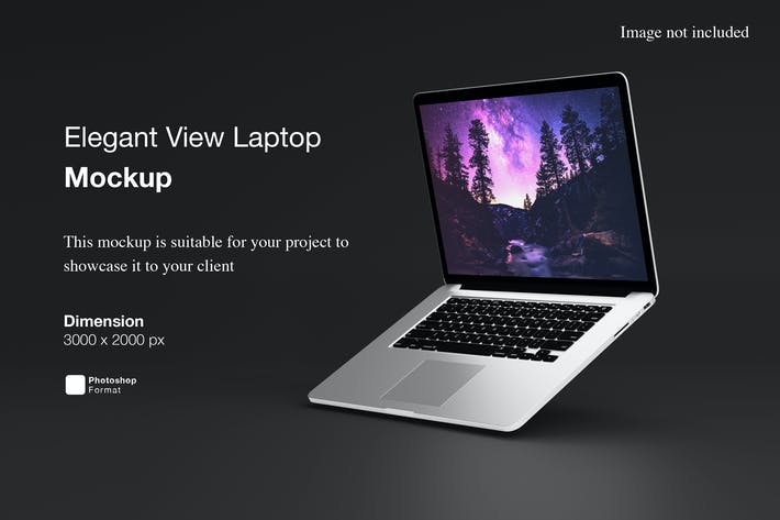 100pic elegant view laptop mockup C82KPL4
