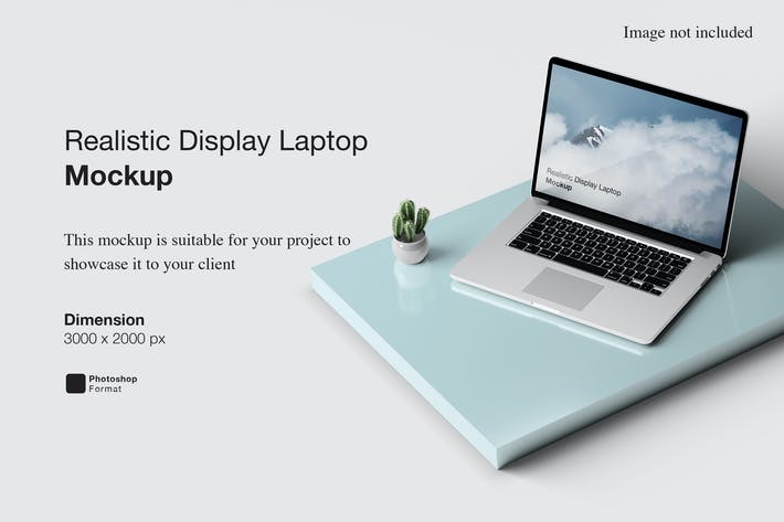 100pic realistic display laptop mockup ZNJL2P4