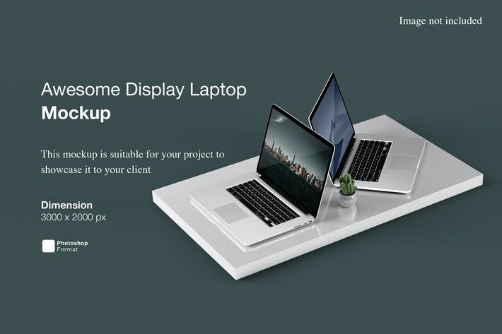 100pic awesome display laptop mockup HT3FC39