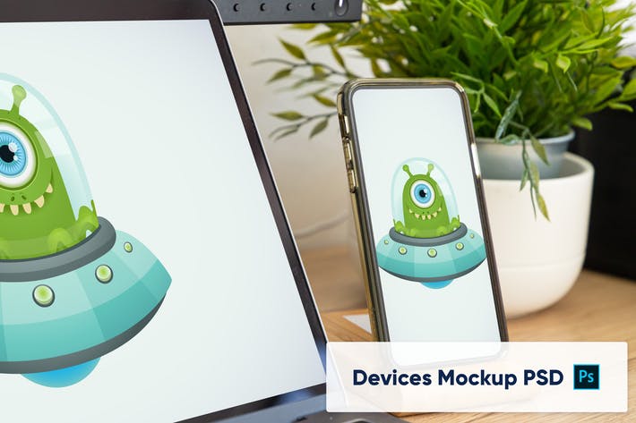 100pic phone in stand in home office workplace mockup p QYEJLDS