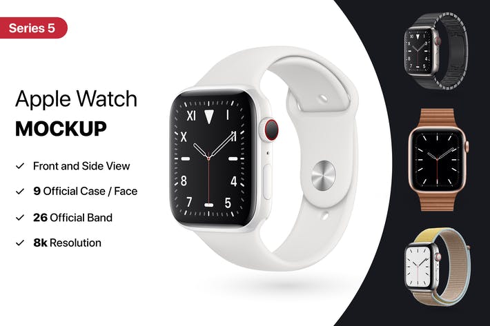 100pic apple watch mockup series 5 QZEGPF2